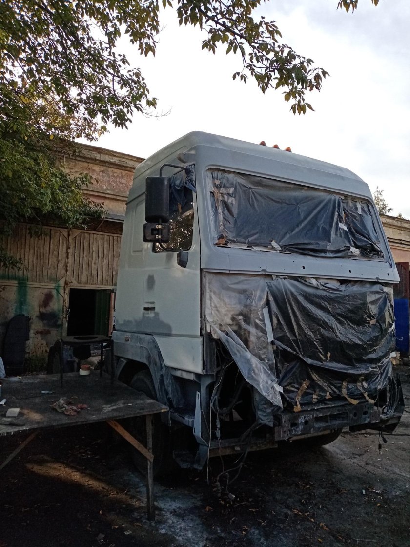 Покраска кабины МАЗ 5440