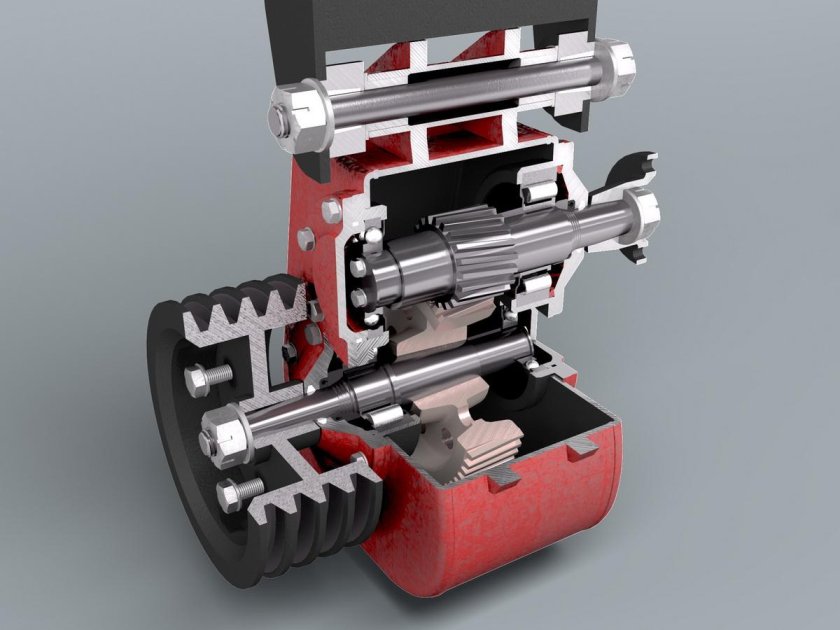 Текстропно-редукторно-карданный привод генератора