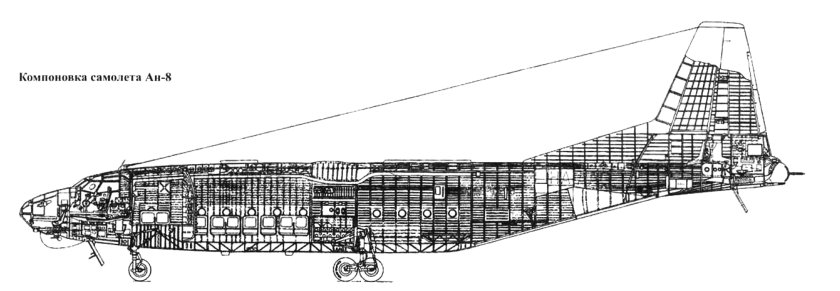Компоновочная схема самолёта АН-8