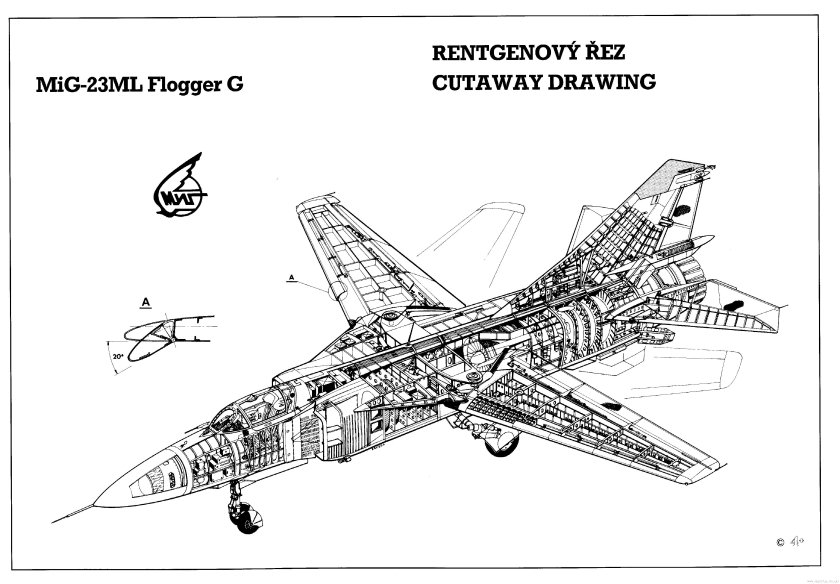 Миг 23 Компоновочная схема