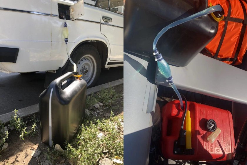 Насадка на канистру для переливания бензина