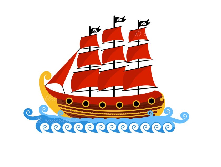 Кораблик на прозрачном фоне