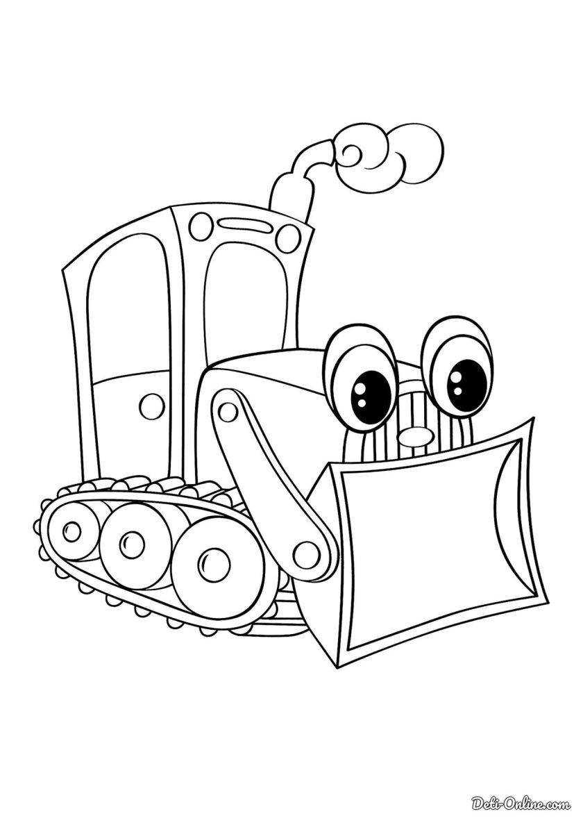 Раскраски для мальчиков бульдозер