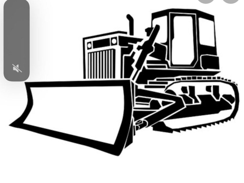 Бульдозер силуэт