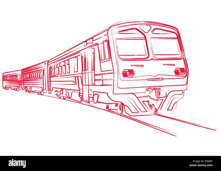 Электропоезд раскраска