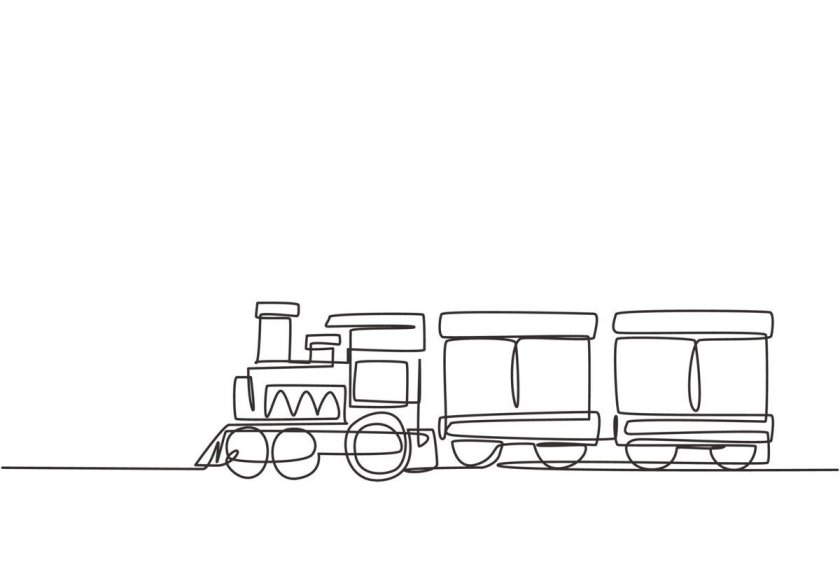 Поезд рисунок карандашом