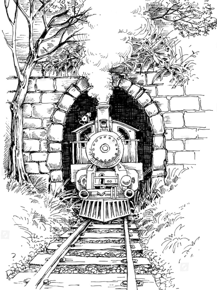 Железная дорога в графике