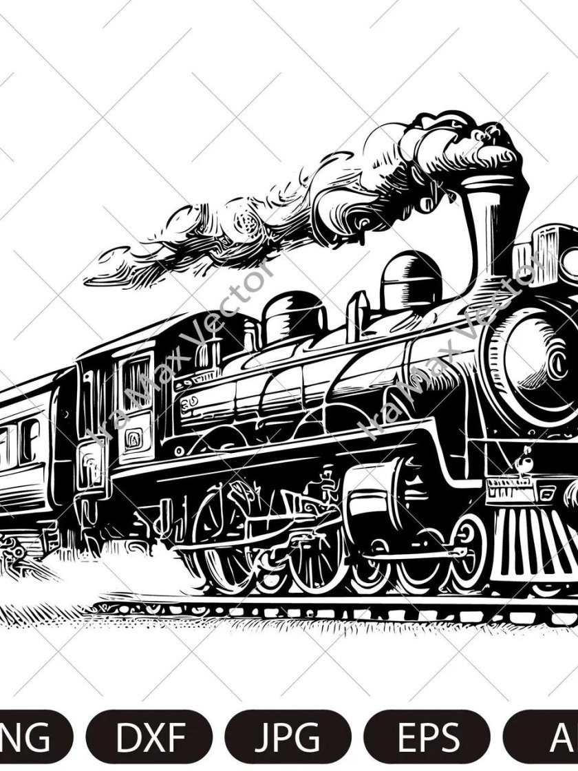 Паровоз рисунок