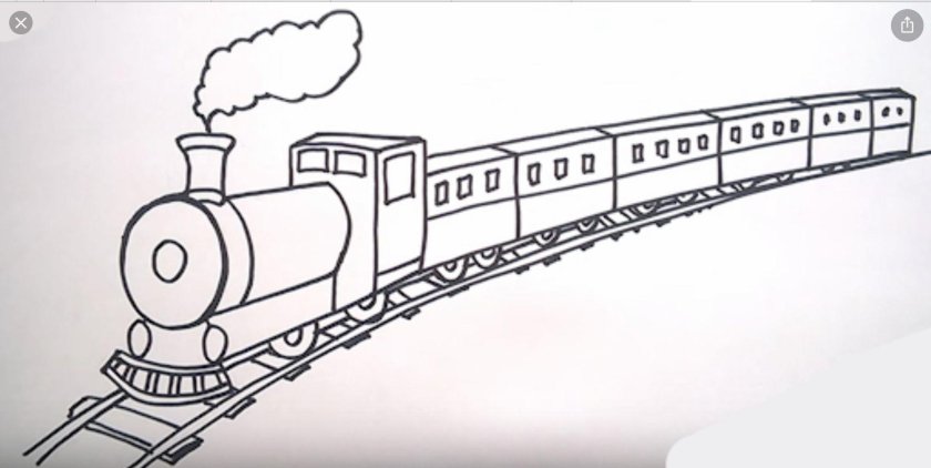 Поезд карандашом