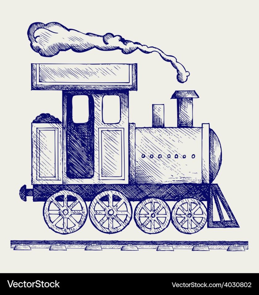 Поезд карандашом