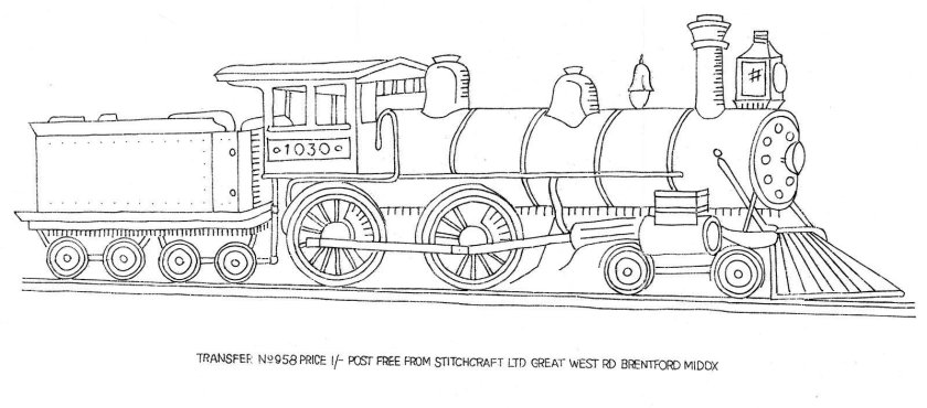 Паровоз раскраска для детей
