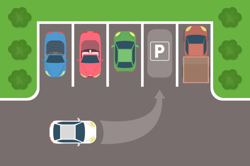 Парковка вид сверху вектор