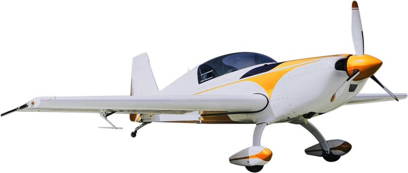 Одномоторный самолет спереди вектор модель