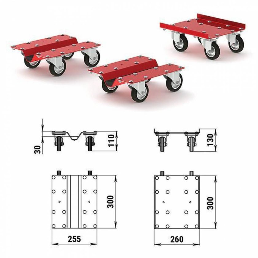 Подкатная тележка 600кг