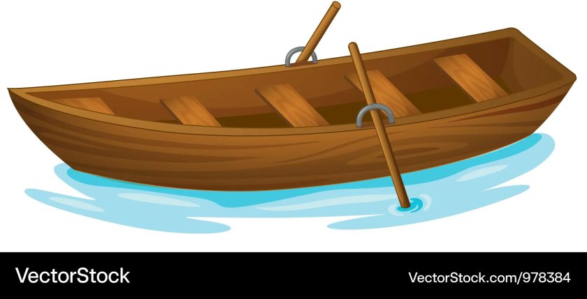 Лодка сбоку вектор