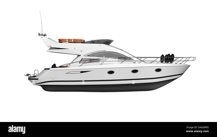 Яхта на белом фоне