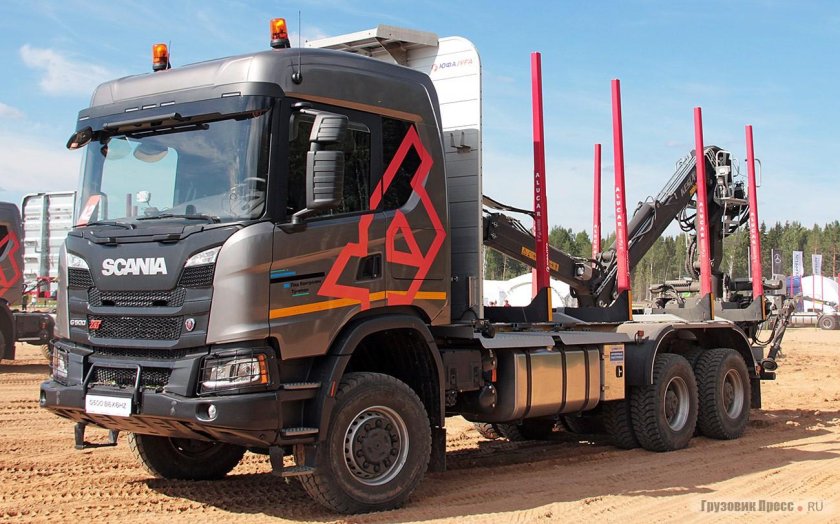 Сортиментовоз Scania 6x6