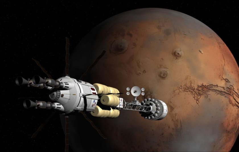 Космический корабль на Марсе