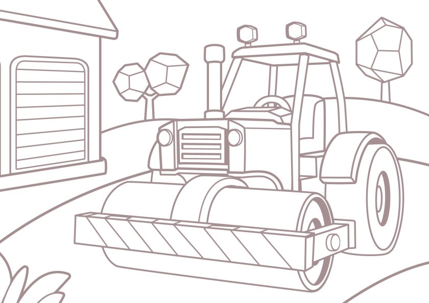 Машины-помощники. Раскраска