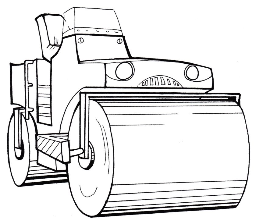 Строительные машины / раскраска