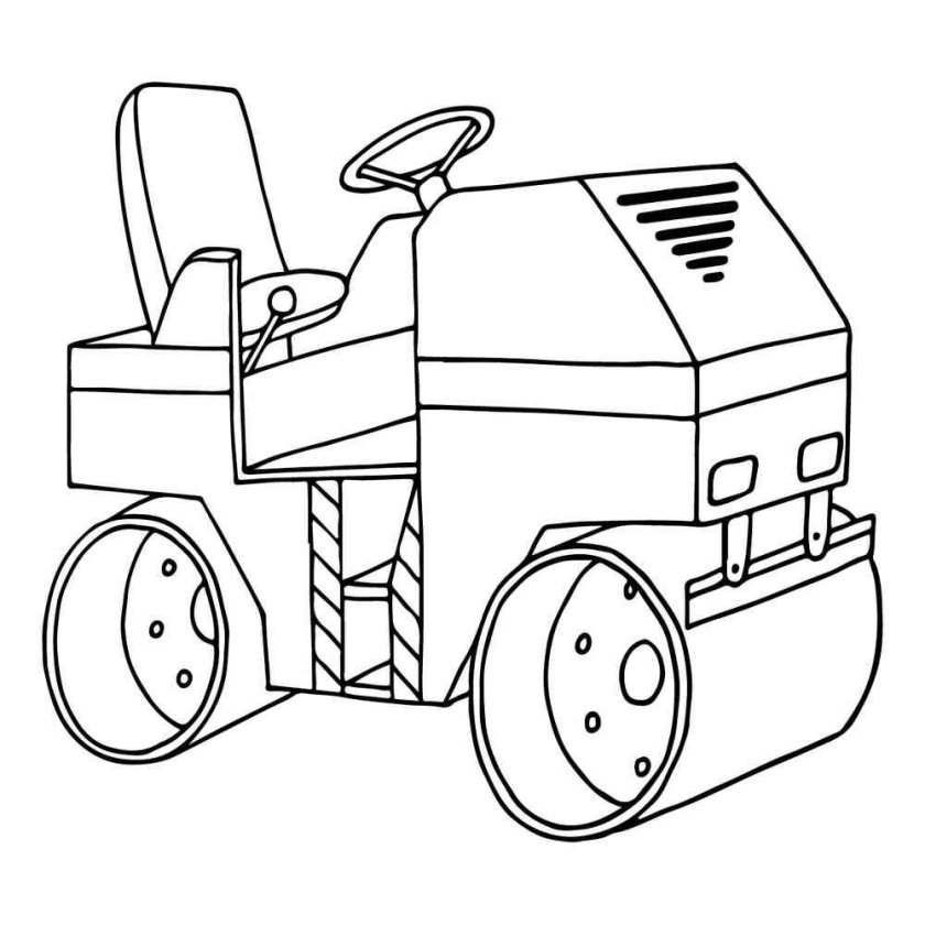 Снегоуборочная машина раскраска