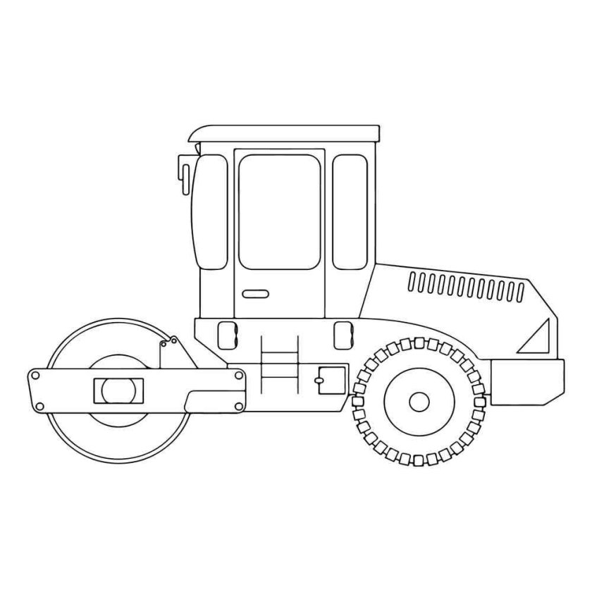 Бульдозер раскраска