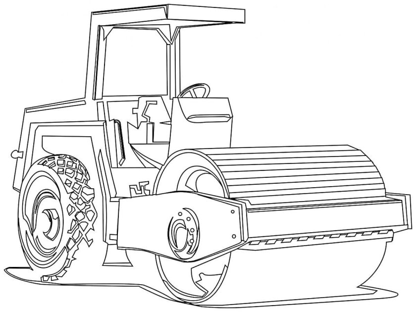 Раскраска трактор