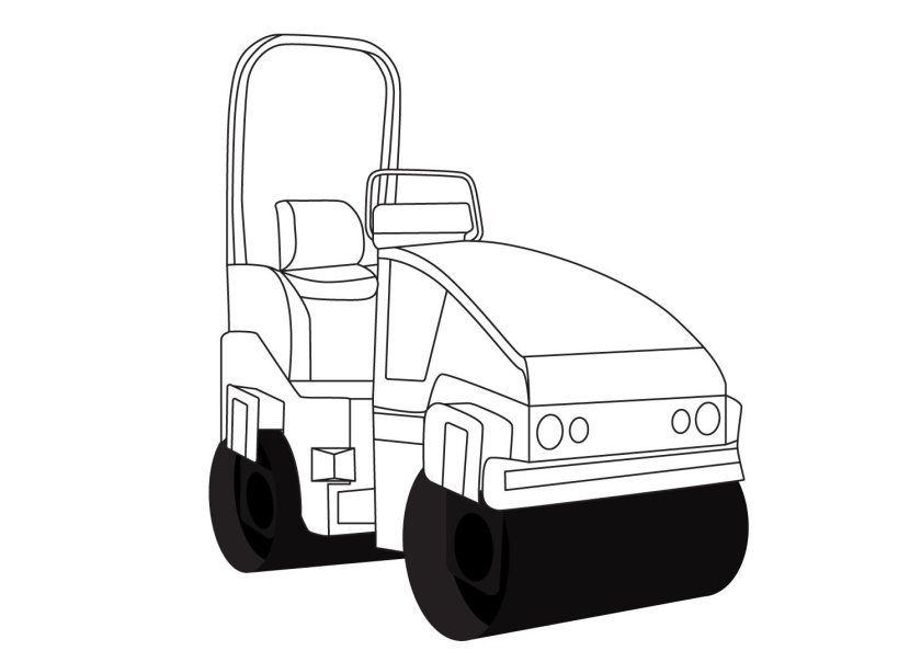 Раскраска машинки каток