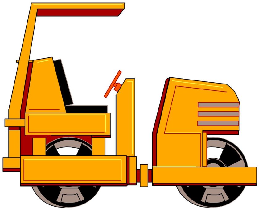 Асфальтовый каток векторный