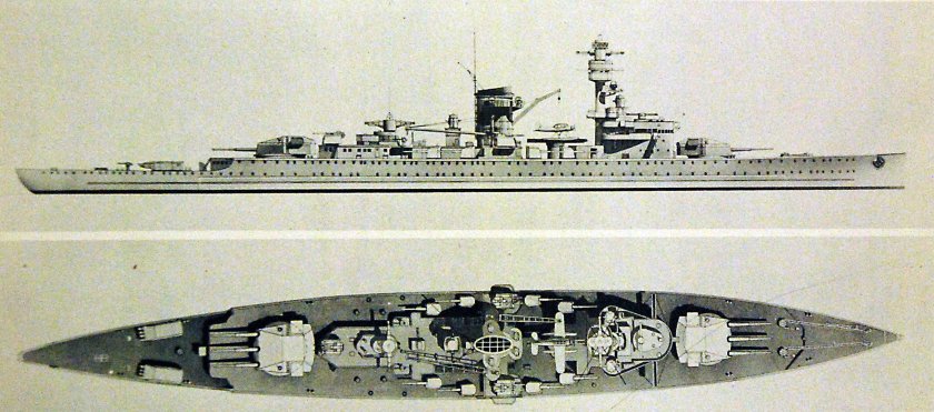 Крейсер Эксетер после боя с графом Шпее