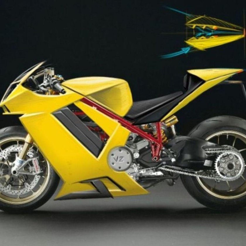 Мотоцикл Lamborghini v4 1000 caramelo