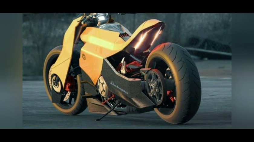 Мотоцикл Lamborghini v4 1000 caramelo