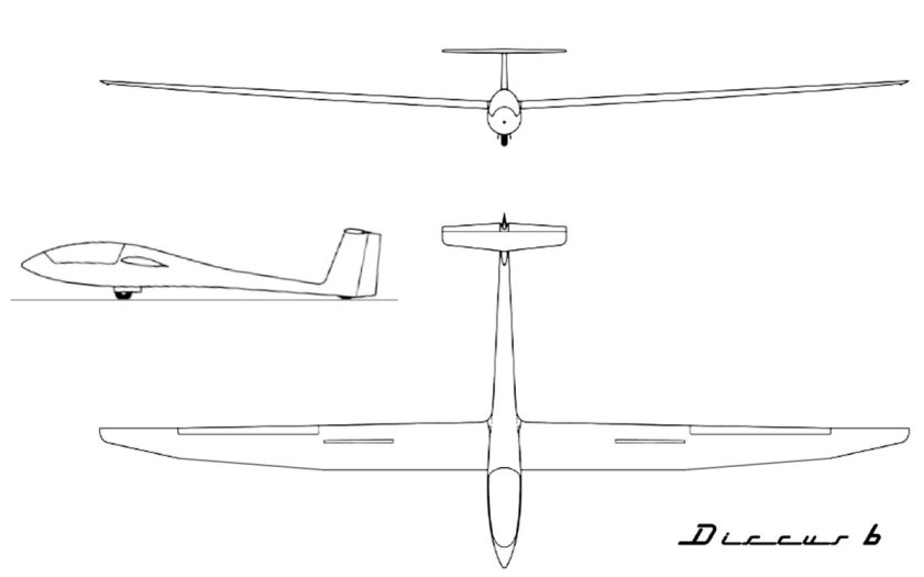 Планер вид спереди
