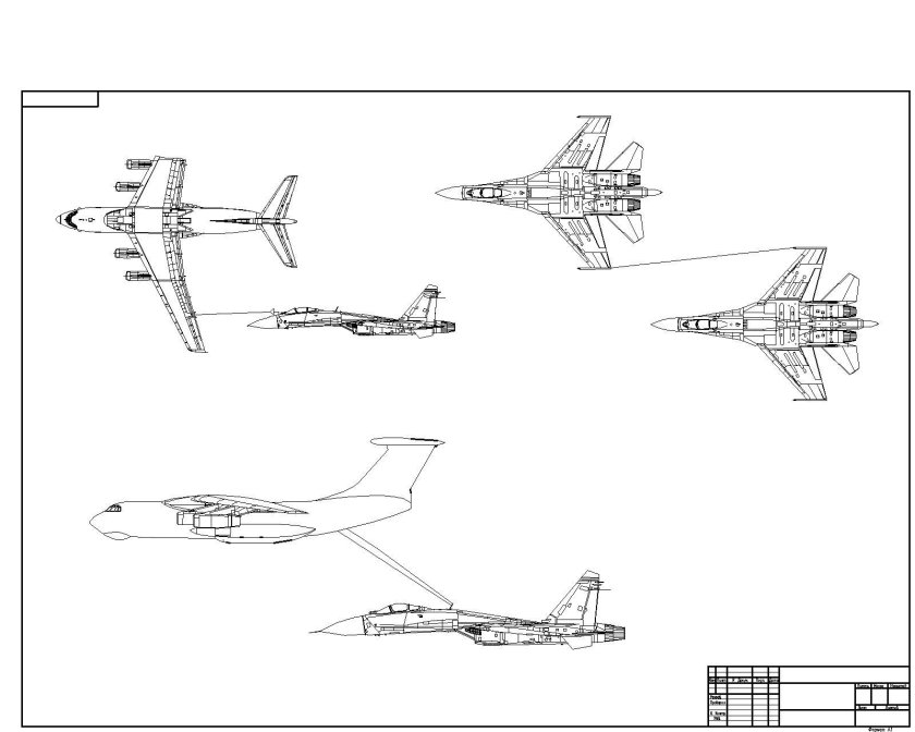 Схема самолета-заправщик