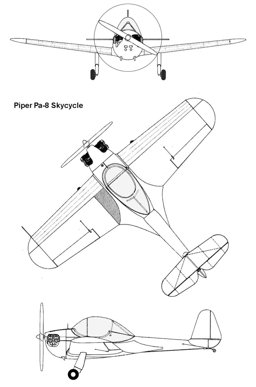 Piper pa 15 Vagabond чертеж