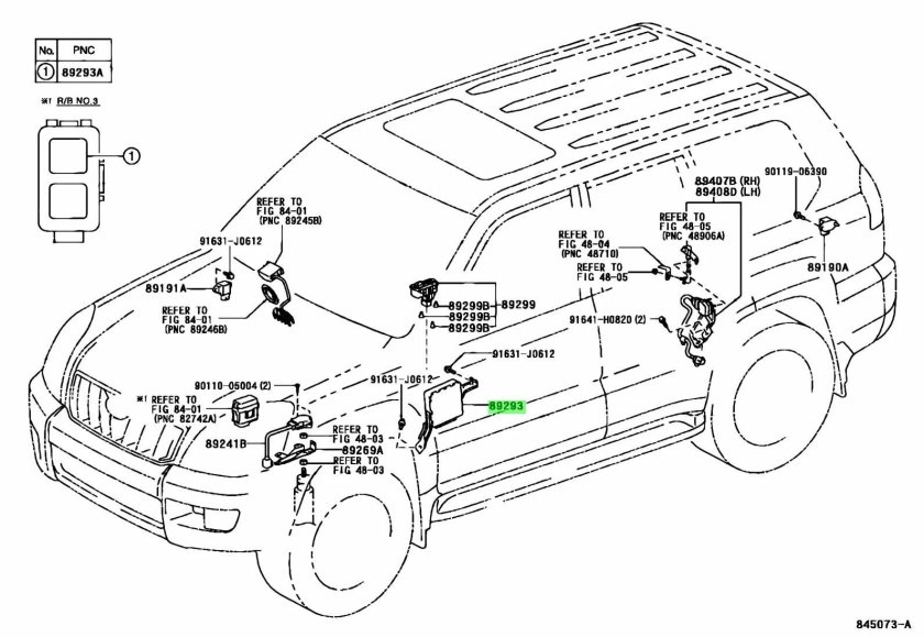 Датчик уровня кузова Тойота Прадо 120
