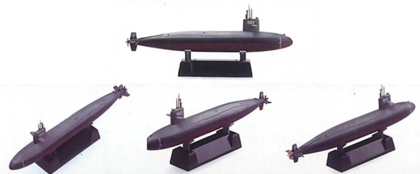 Сборная модель HOBBYBOSS JMSDF Harushio class Submarine (87018) 1:700