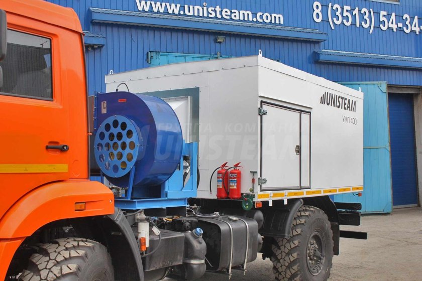 Универсальный моторный подогреватель на базе КАМАЗ 43502