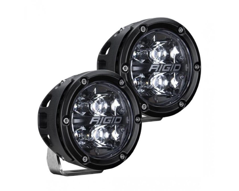 Противотуманка желтая круглая со с/т границей rigid SAE 36111