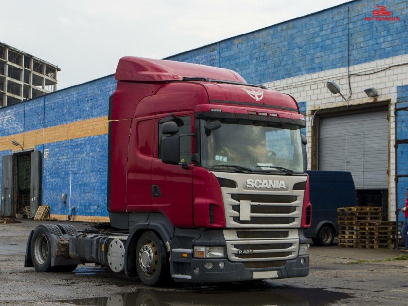 Тягач Scania r420 2012 синий