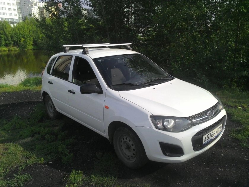 Багажник на крышу Лада Калина хэтчбек 1