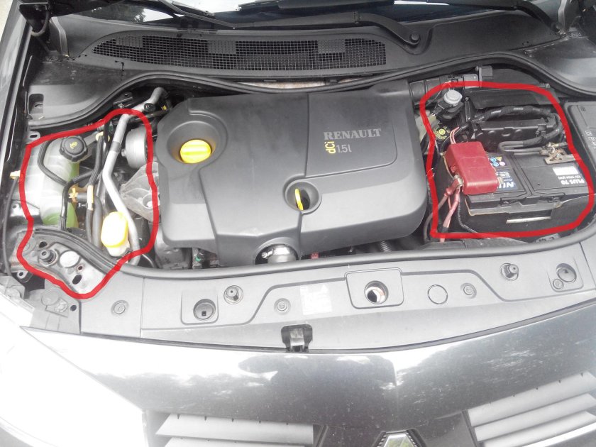 Подкапотное Рено Меган 2