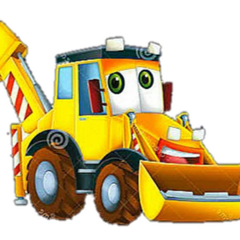 Экскаватор мультяшный