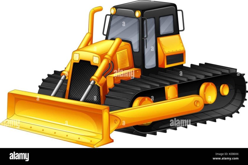 Бульдозер мультяшный