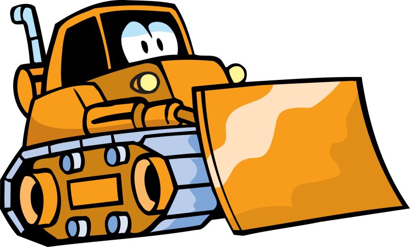 Бульдозер мультяшный