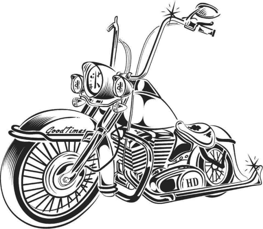 Harley Davidson мотоцикл вектор