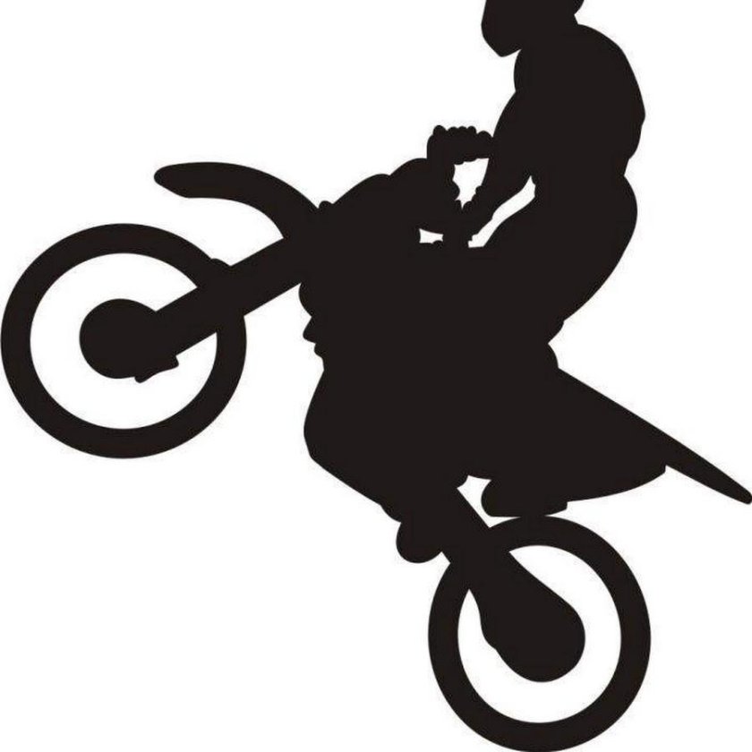 Силуэт мотоциклиста