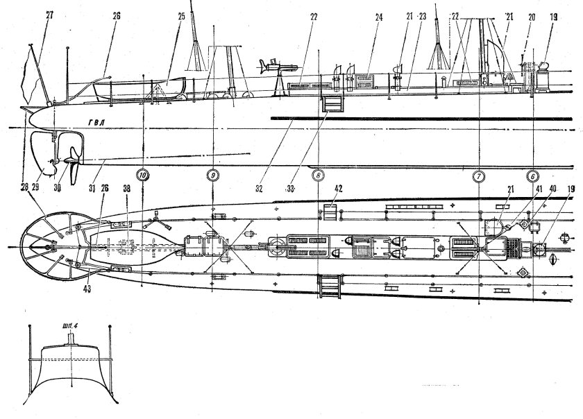 Миноносец 267 Измаил чертежи