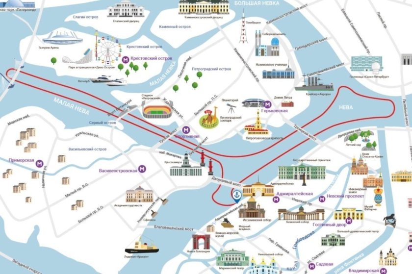 Маршрут парадный Петербург водная экскурсия