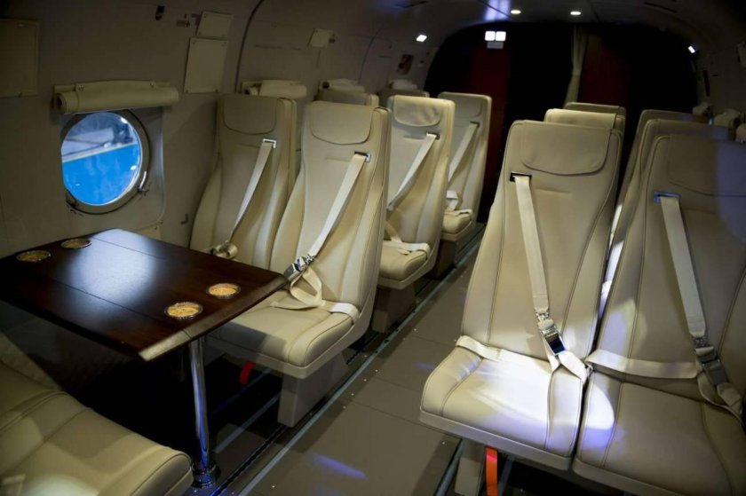 Вертолёт ми-8 пассажирский салон